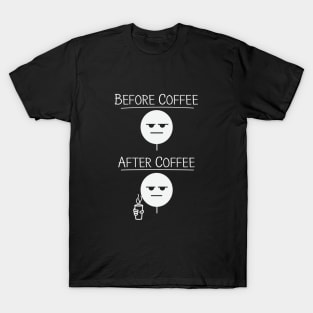 Funny Before and After Coffee T-Shirt